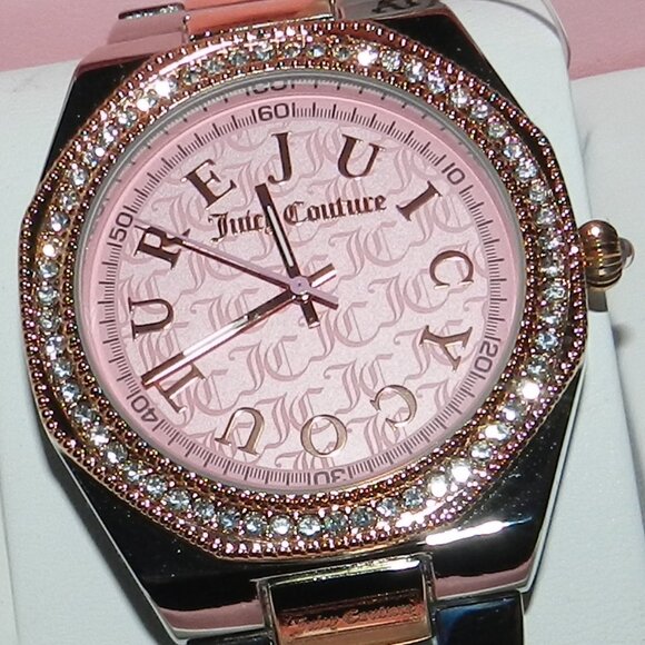 Juicy Couture Logo crystal womens watch Pink  🆕SHIP FAST🆕📦🏃🏻💨🚚 - Picture 7 of 14